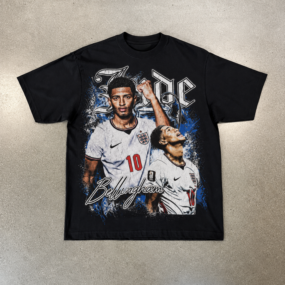 Jude Bellingham #10 Graphic Tee – Vintage Football Streetwear